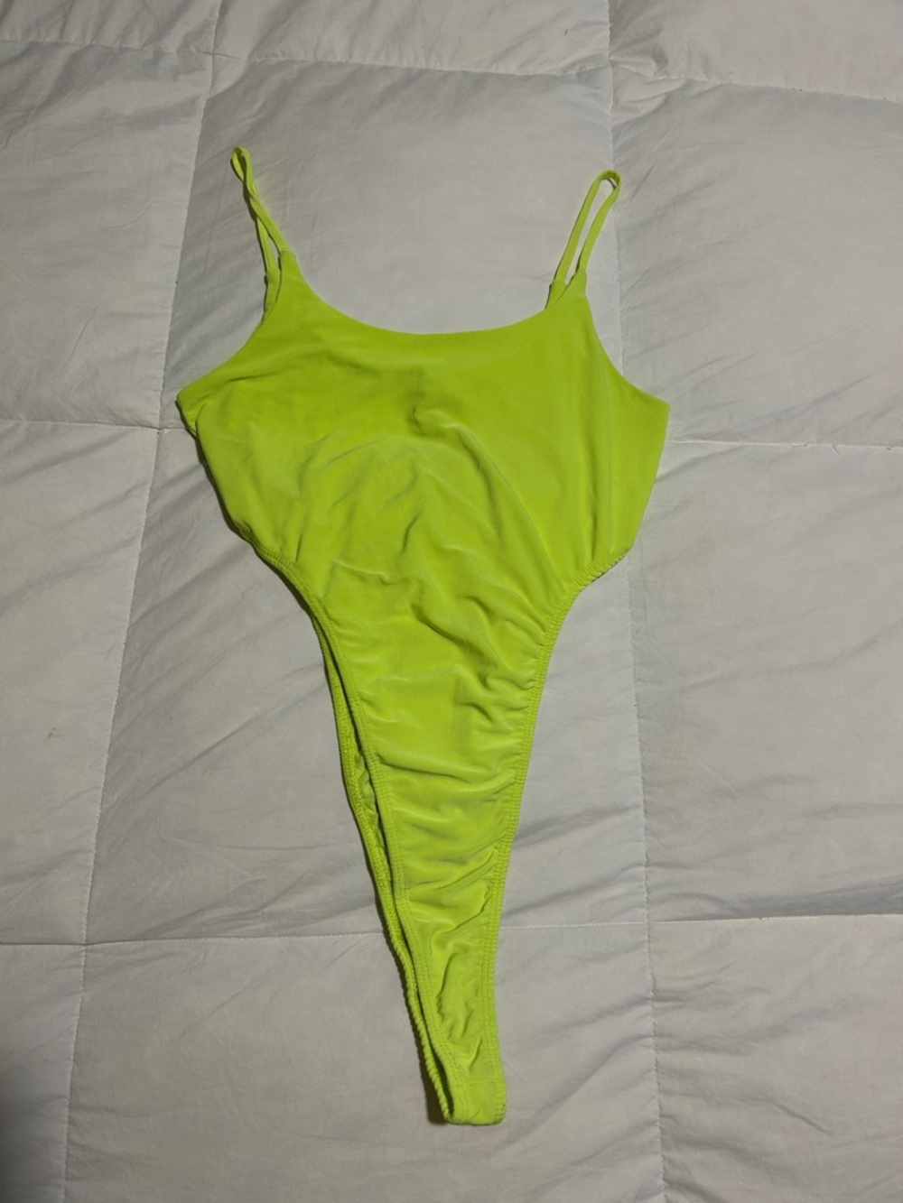 Neon Yellow High-Cut One-Piece